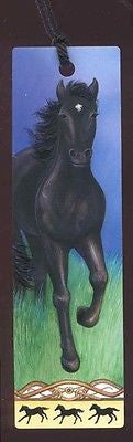 QA HORSE BLACK Bookmark w/tassle lot of 2 bookmarks