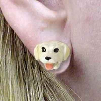 CLEARANCE Post Style LAB RETRIEVER YELLOW Dog Head Post Earrings Jewelry