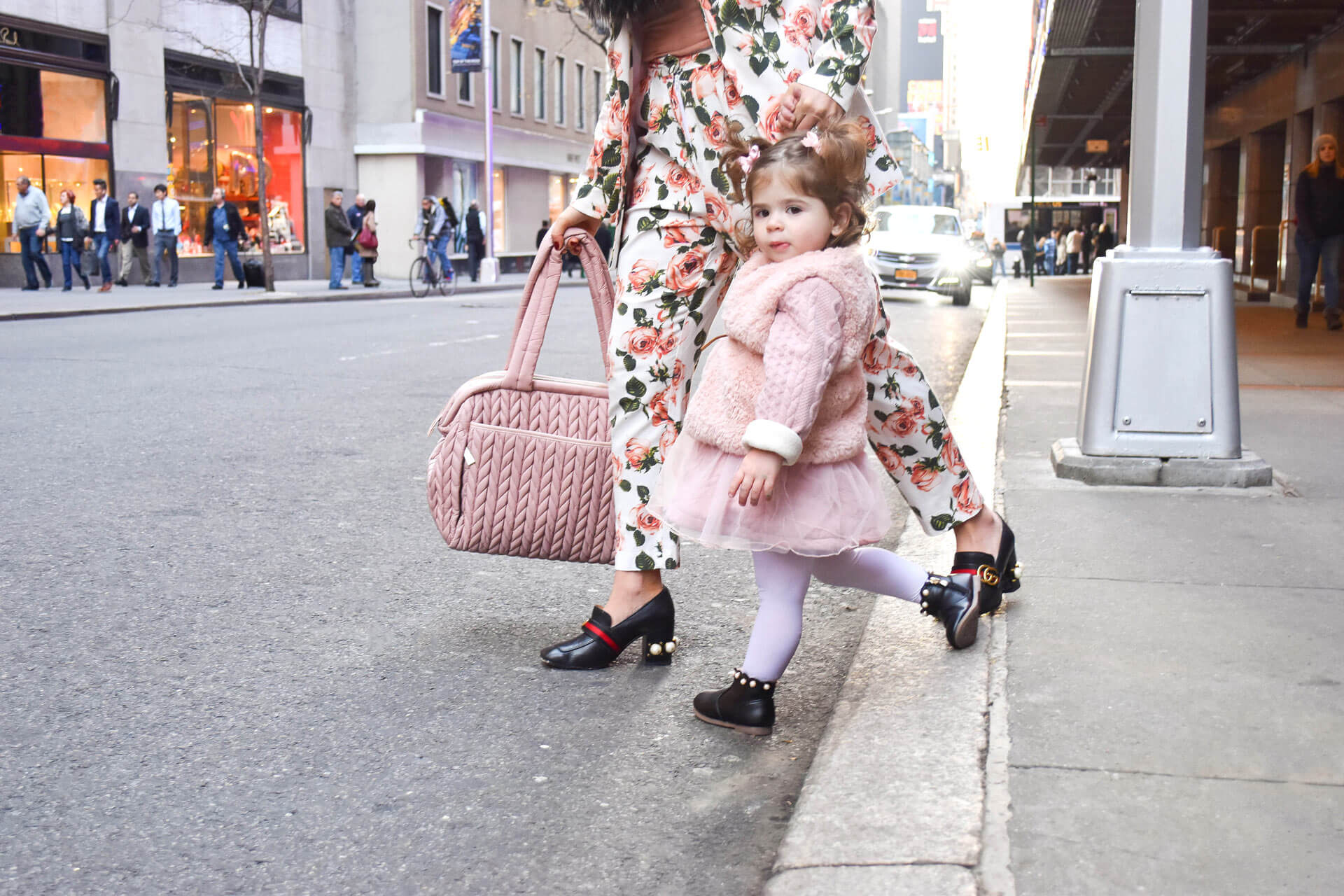 kids fashion blush pink luxury diaper bag