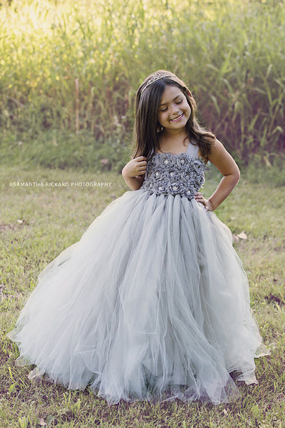 grey toddler flower girl dresses