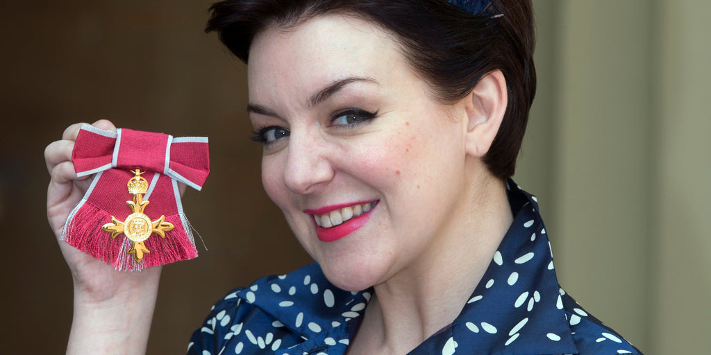 Sheridan Smith OBE feather headpiece