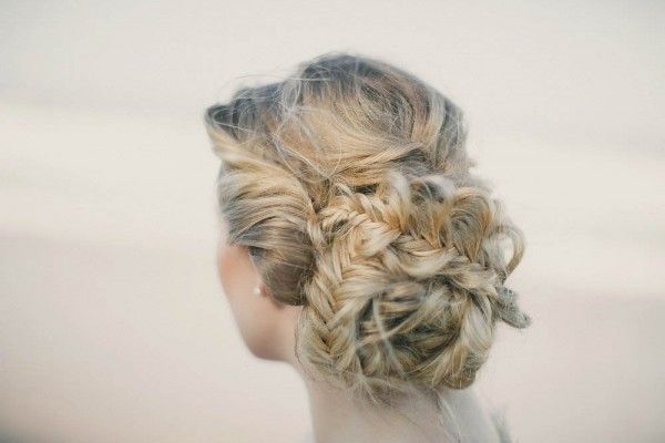 bridal hair up do with plait