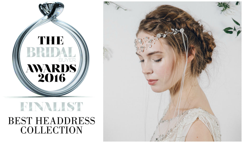 Debbie Carlisle finalist in 2016 Bridal Buyer Awards for best headdress collection
