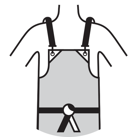 how to use your apron - Tie the straps