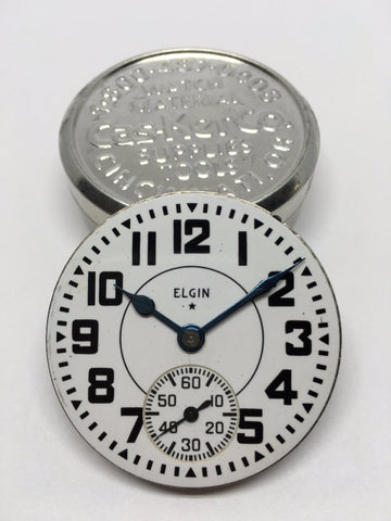 Elgin B.W. Raymond railroad watch enamel dial