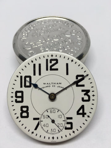 Waltham Vanguard railroad watch enamel dial