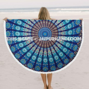 mandala beach throw - jaipur handloom