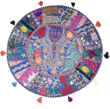 bohemian round floor pillow