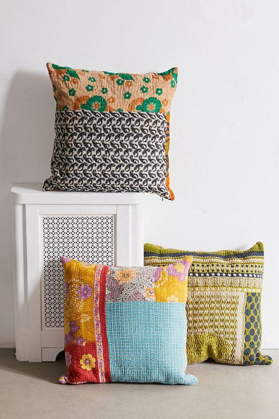 What’s deal with Adorable Vintage Kantha Quilts - Kantha Cushion Covers from Jaipur Handloom