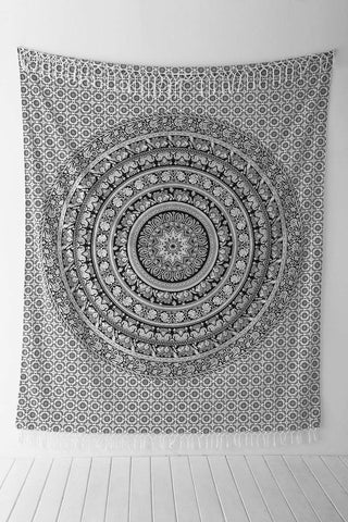 Black and White Wall Tapestry by Jaipur Handloom 