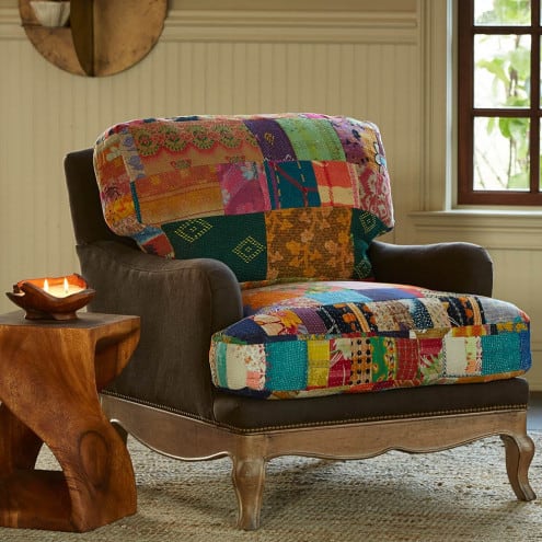 What’s deal with Adorable Vintage Kantha Quilts - Upholstered kantha Furniture from Jaipur Handloom