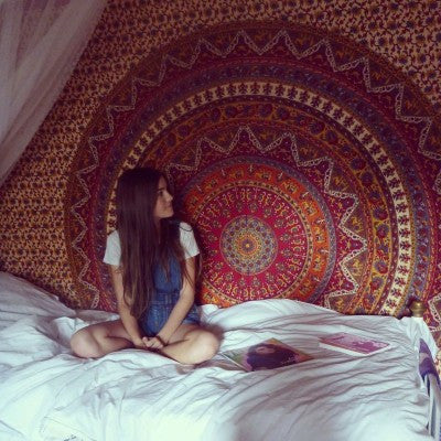 Star Mandala Tapestry for Dorm Decor