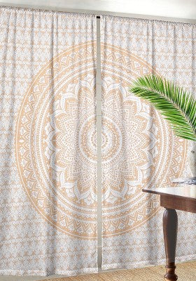 Gold Curtains for Dorm room Decor - Gold ombre Tapestry Curtains