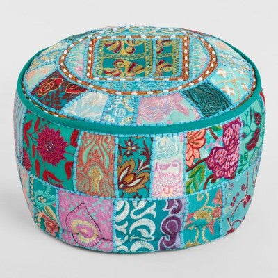 Bohemian Pouf for extra seating in dorm room
