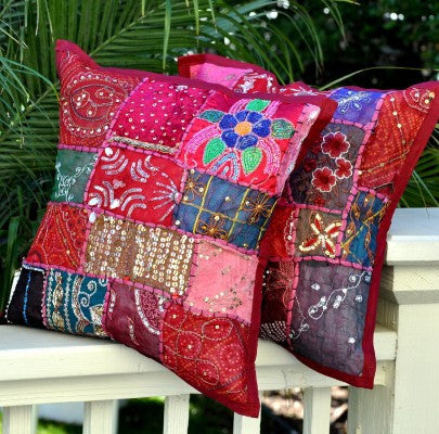 Patchwork pillows for Dorm Room Decor