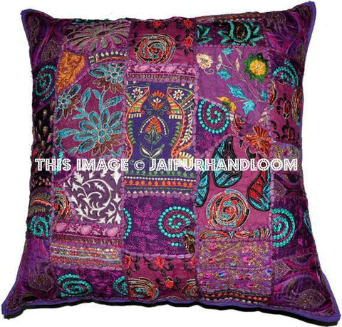 bohemian patchwork throw pillow | Jaipur Handloom