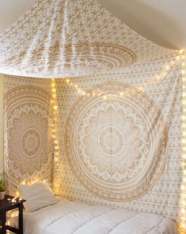 Gold Tapestry - Dorm Room Idea