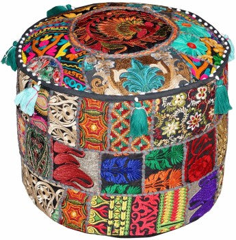 bohemian ikea pouf by jaipur handloom