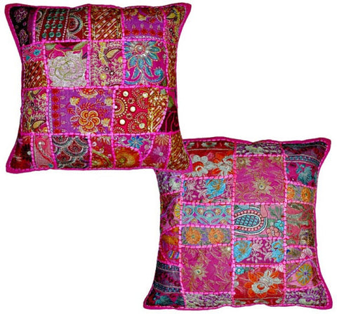 indian patchwork pillows