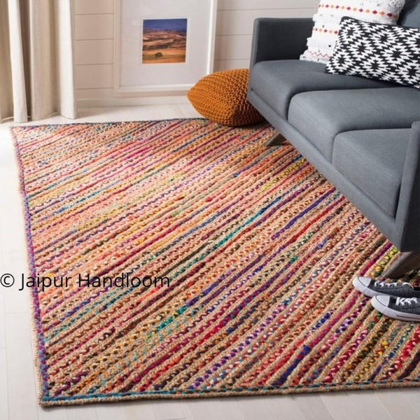 75 x 120cm Eco Friendly Jute /& Cotton Handmade Floor Rug Mat Ethnic Carpet