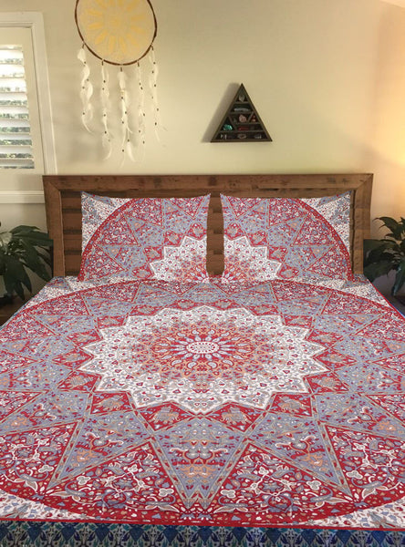 Psychedelic Mandala Dorm Room Bedding Set Queen Comforter Cover