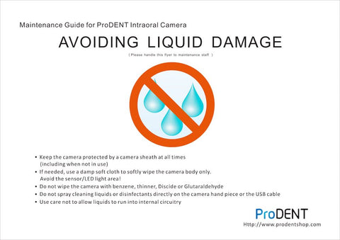 Maintainance of intraoral camera