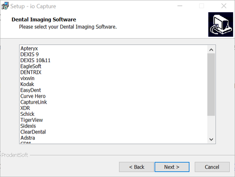 dental software list for ProDENT CAPTURE