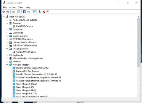 Device manager ProDENT Camera