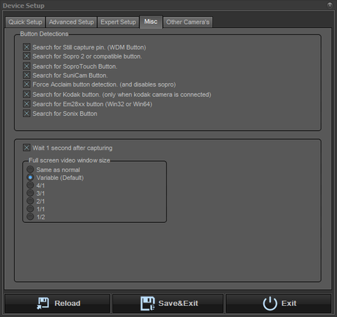 examine Pro setting for prodent camera