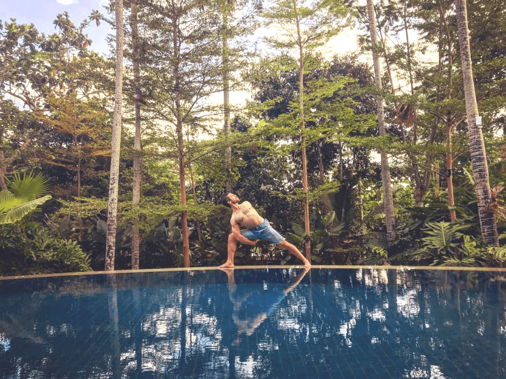 jordan berger hapow honcho yoga by the pool