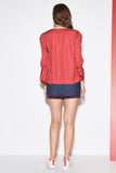 ROOFTOP POLKA DOT LONG SLEEVE TOP red w white