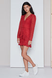 RHYTHM LONG SLEEVE DRESS raspberry