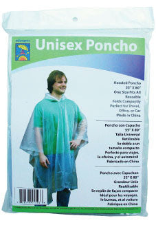 Hooded Resuable Rain Poncho