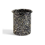 enamelware black speckled utensil pot