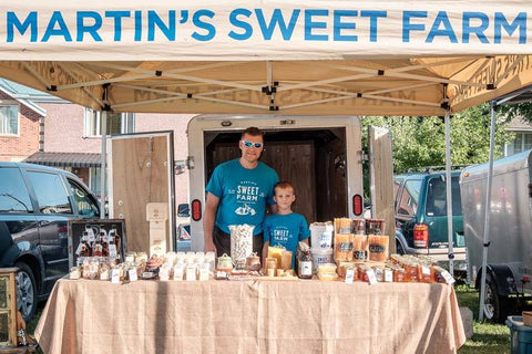 Martin's Sweet Farm booth at Rockwood Farmers' Market