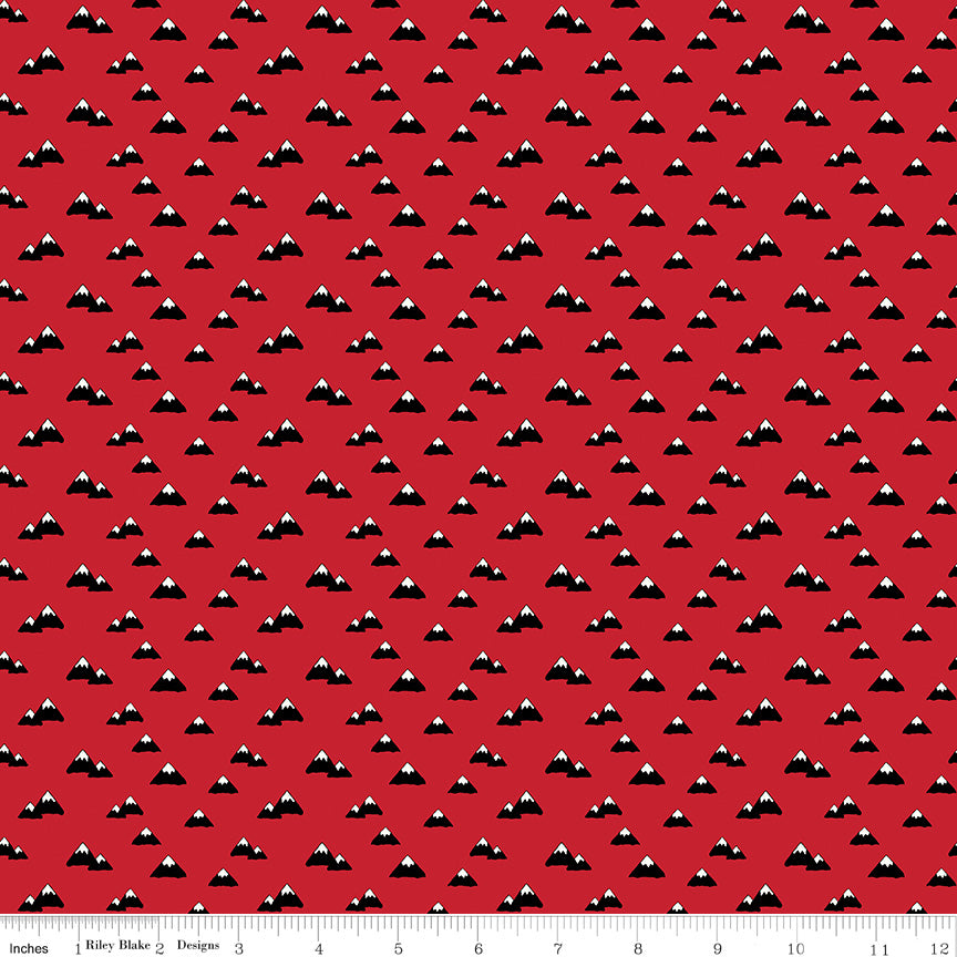 Wild At Heart Red Mountains Yardage by Lori Whitlock for Riley Blake Designs
