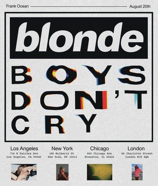 Boys Don't Cry pop-up locations