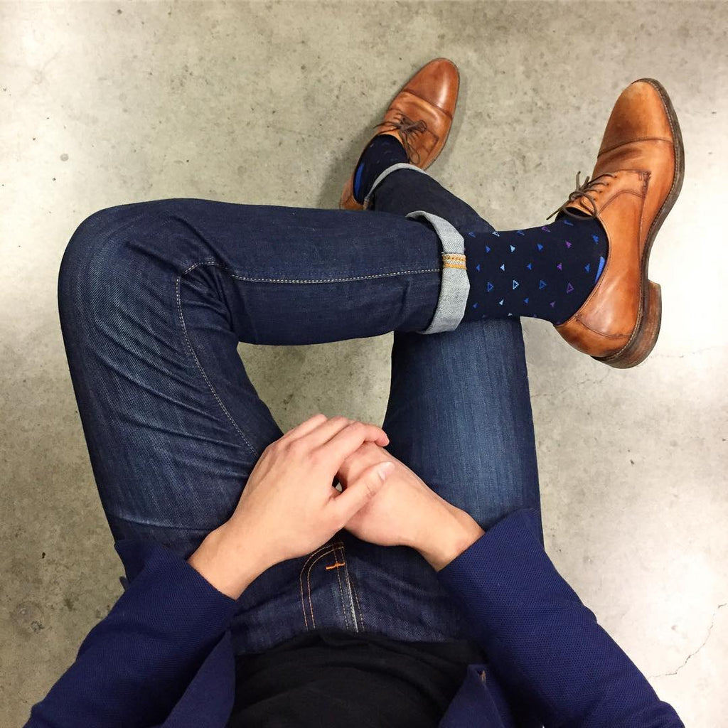 Society Socks with brown dress shoes