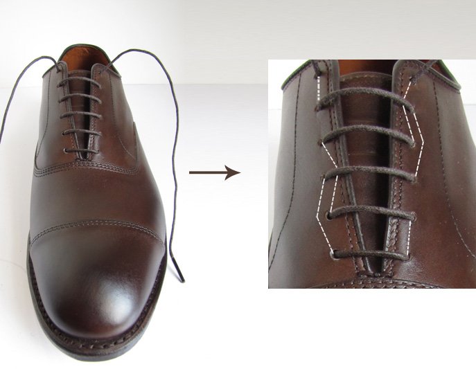 How to lace a men's dress shoe: straight bar method