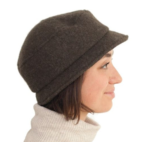 pillbox hat with brim