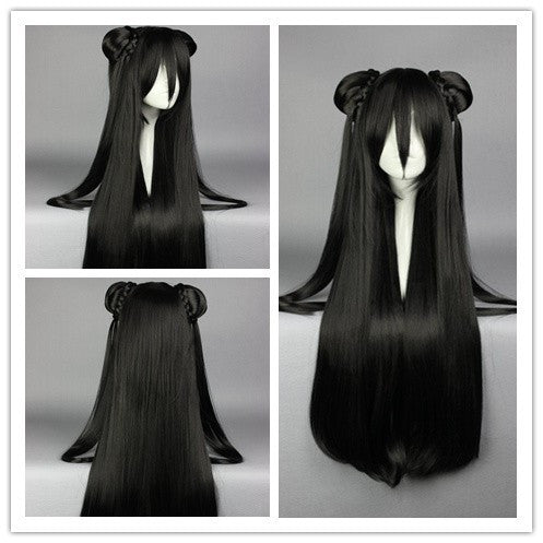 black wig with bangs costume