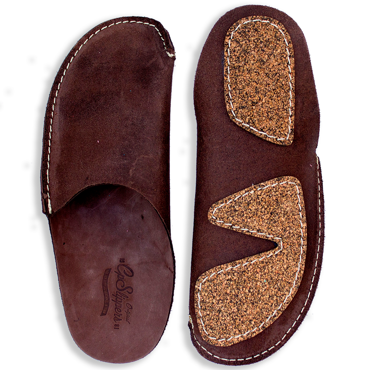 Gedateerd Ongunstig Blootstellen Brown Leather Slippers for Men and Women by CP Slippers Luxe