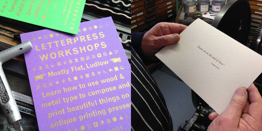 Letterpress printing workshops at Mostly Flat