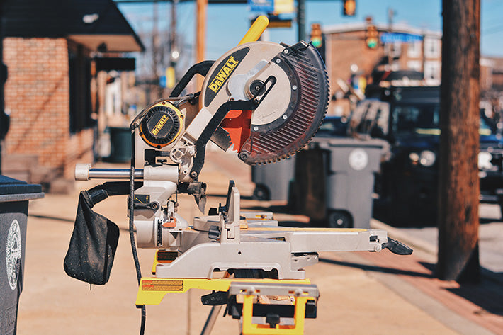Dewalt Tools Mitre Saw in Downingtown, PA and used by Philadelphia Woodcraft Co