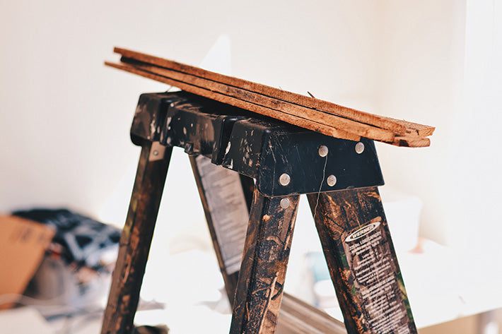 Rustic Wener Ladder and Reclaimed Lath Wood