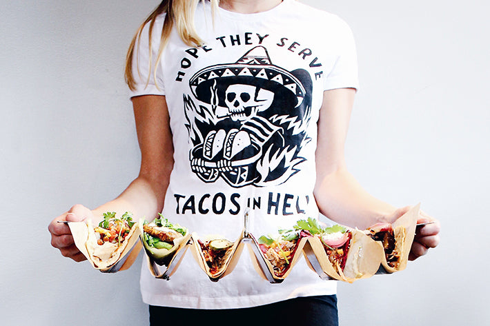 Pyknic Hope they Serve Tacos in Hell Shirt pairs nicely with tacos