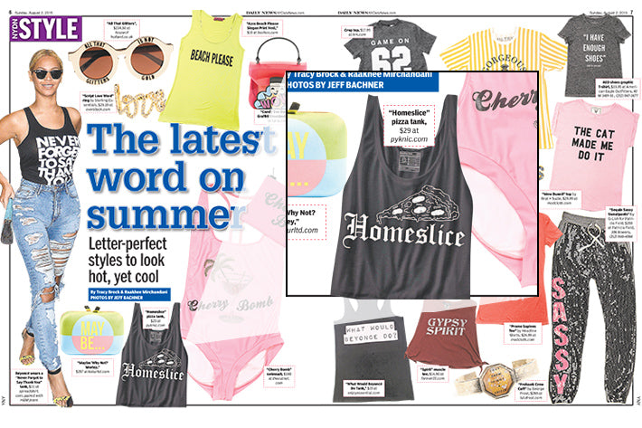 NYDN STYLE NY Daily News Style The Word on Summer Pyknic Homeslice Tank