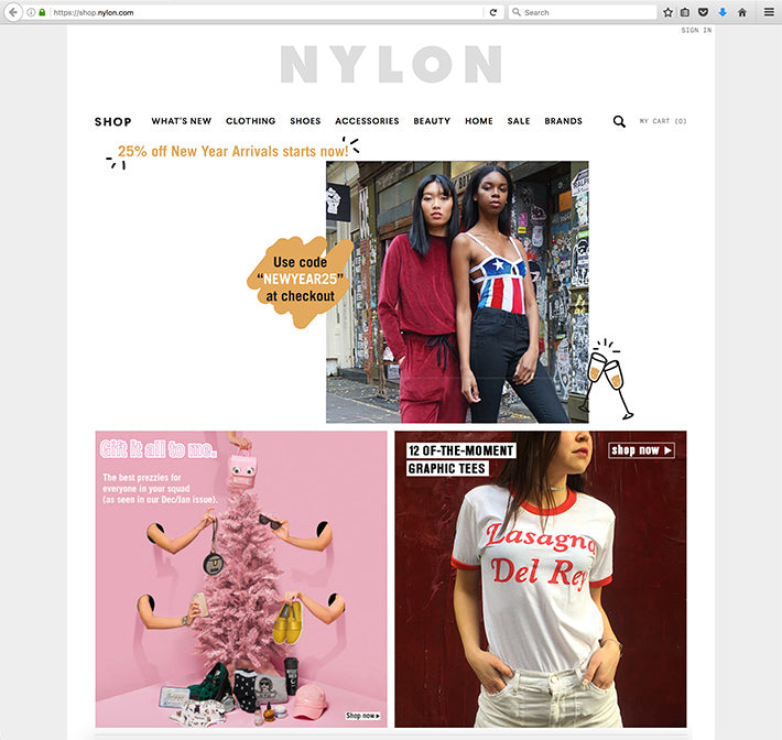 Pyknic's Lasagna Del Rey Shirt Featured on NYLON.com