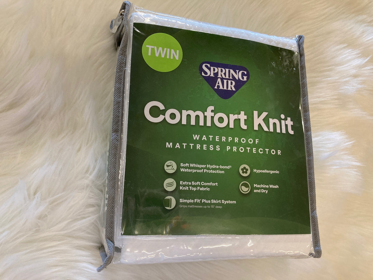 spring air comfort knit waterproof mattress protector