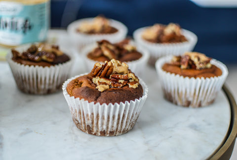 Vegan Peanut Butter and Pumpkin Protein Muffin Recipe | Neat Nutrition. Protein Powder Subscriptions.